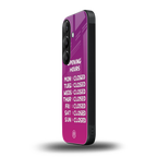 opening hours pink edition back phone cover | glass case for samsung galaxy s25