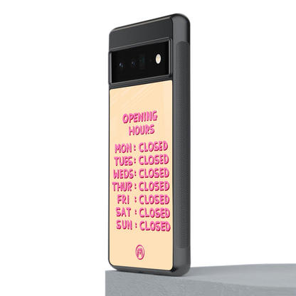 opening hours back phone cover | glass case for google pixel 6 pro