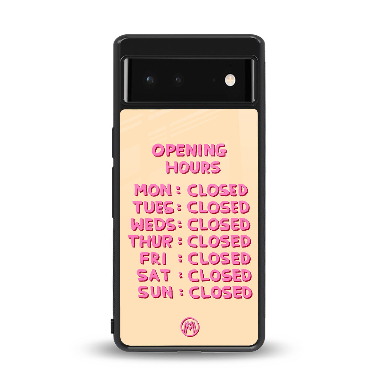 opening hours back phone cover | glass case for Google Pixel 6A
