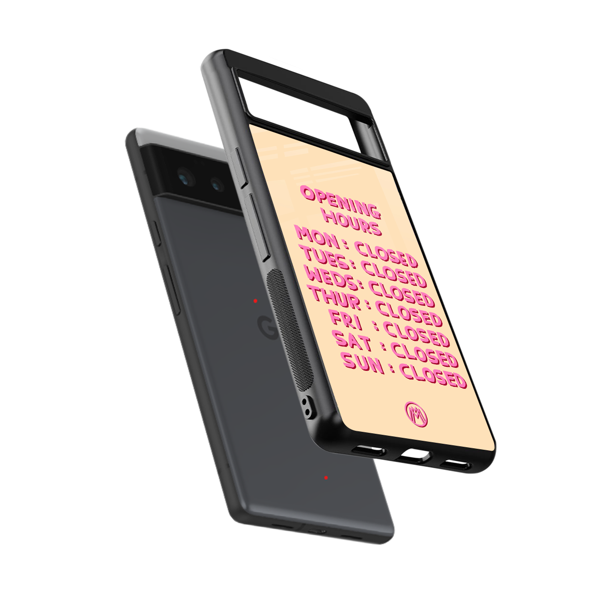 opening hours back phone cover | glass case for Google Pixel 6A