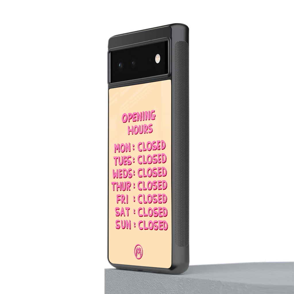 opening hours back phone cover | glass case for google pixel 6