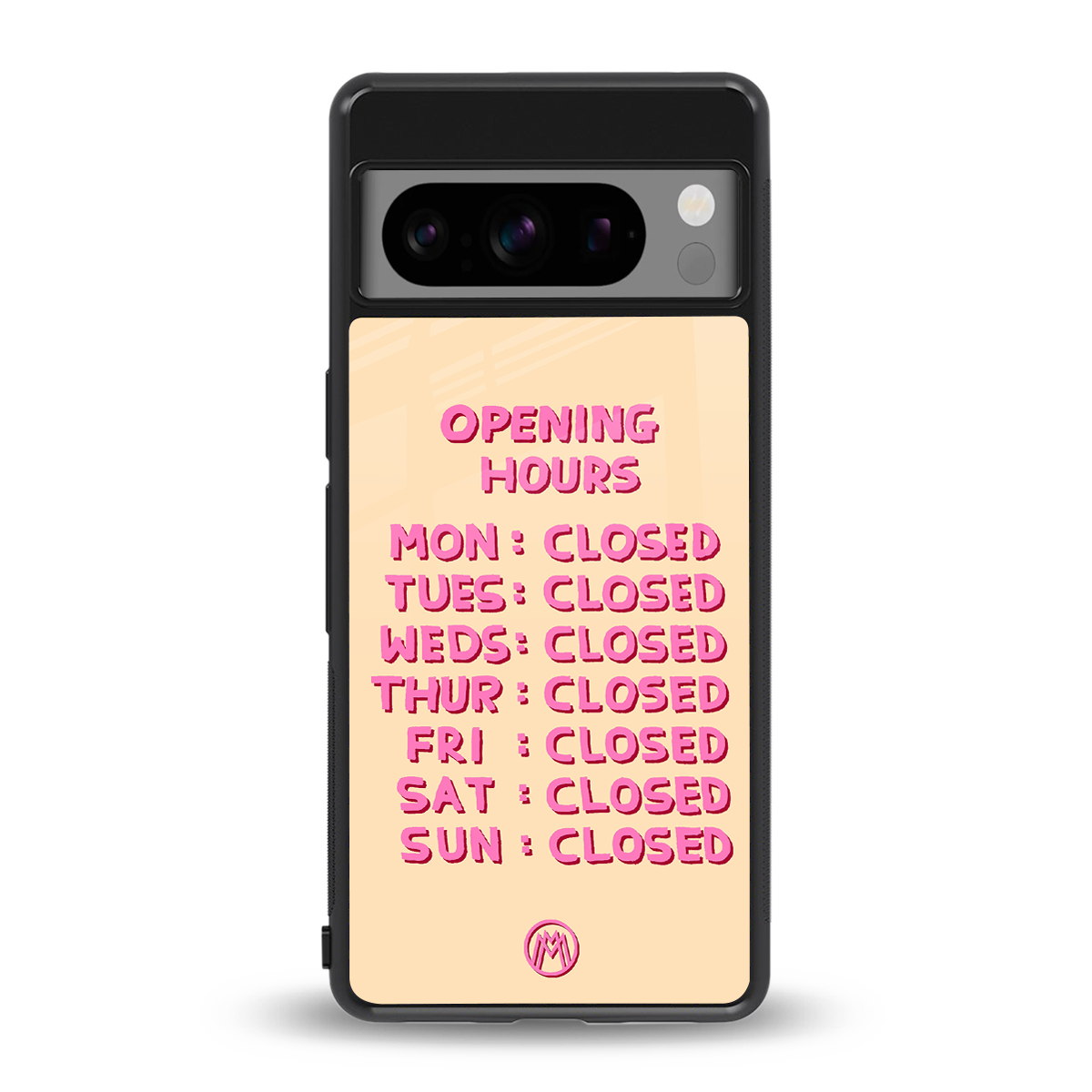 opening hours back phone cover | glass case for google pixel 8 pro