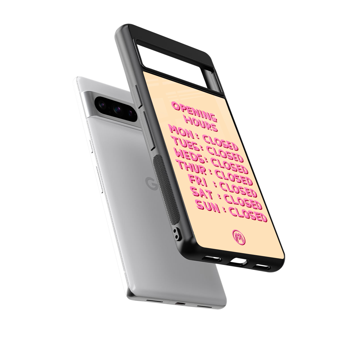 opening hours back phone cover | glass case for google pixel 8 pro
