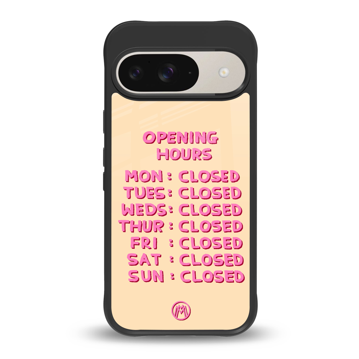 opening hours back phone cover | glass case for google pixel 9