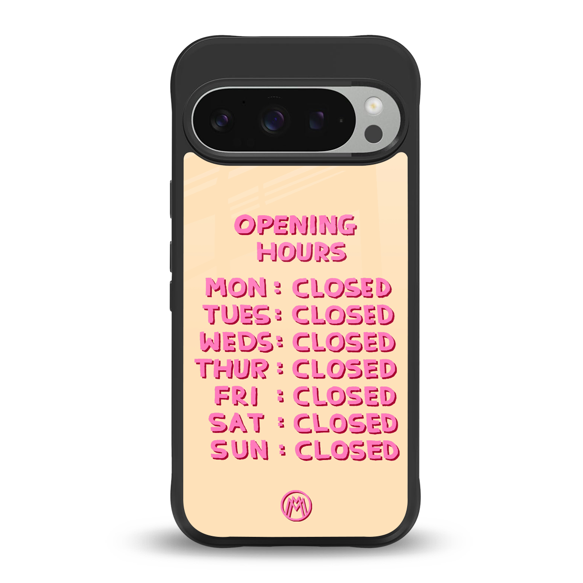 opening hours back phone cover | glass case for google pixel 9 pro xl