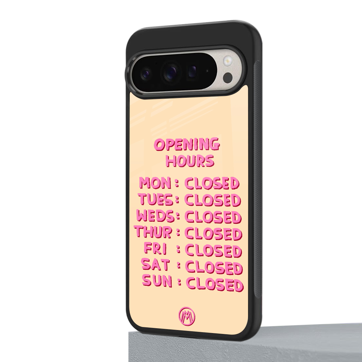 opening hours back phone cover | glass case for google pixel 9 pro xl