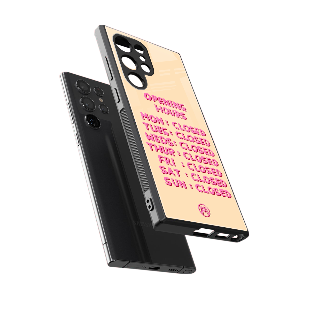 opening hours back phone cover | glass case for samsung galaxy s24 ultra