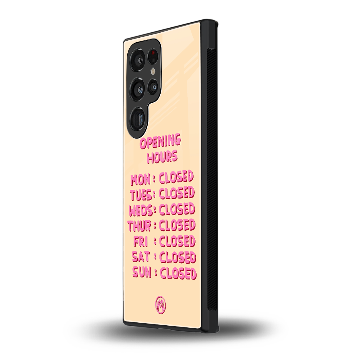 opening hours back phone cover | glass case for samsung galaxy s24 ultra