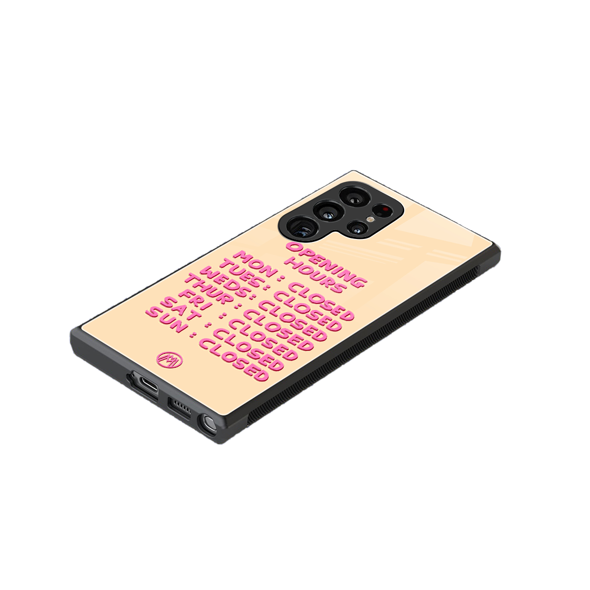 opening hours back phone cover | glass case for samsung galaxy s24 ultra