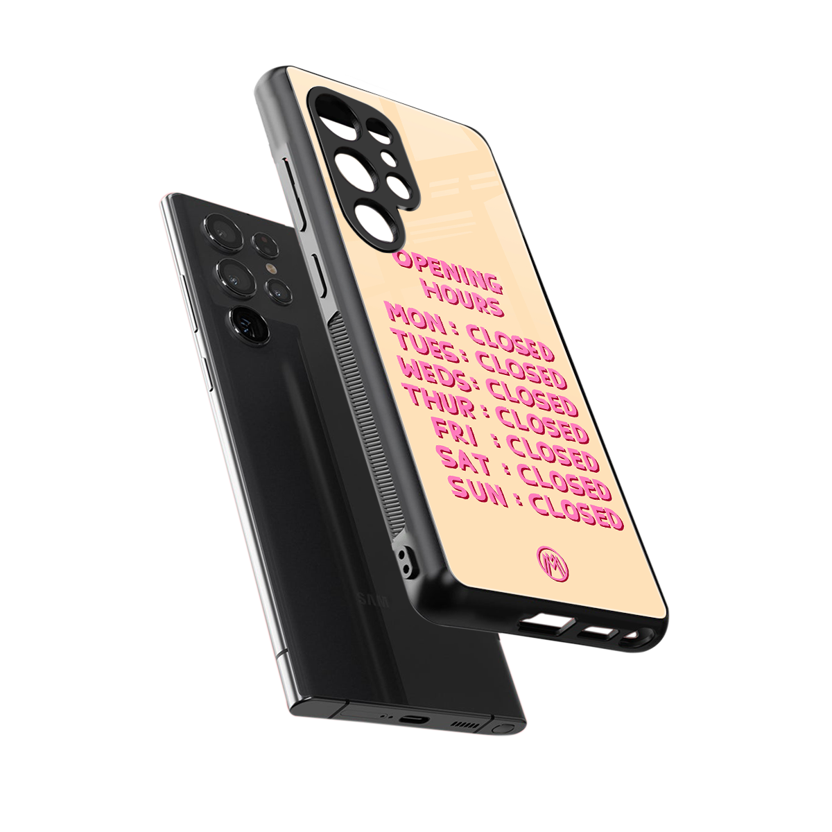 opening hours back phone cover | glass case for samsung galaxy s25 ultra