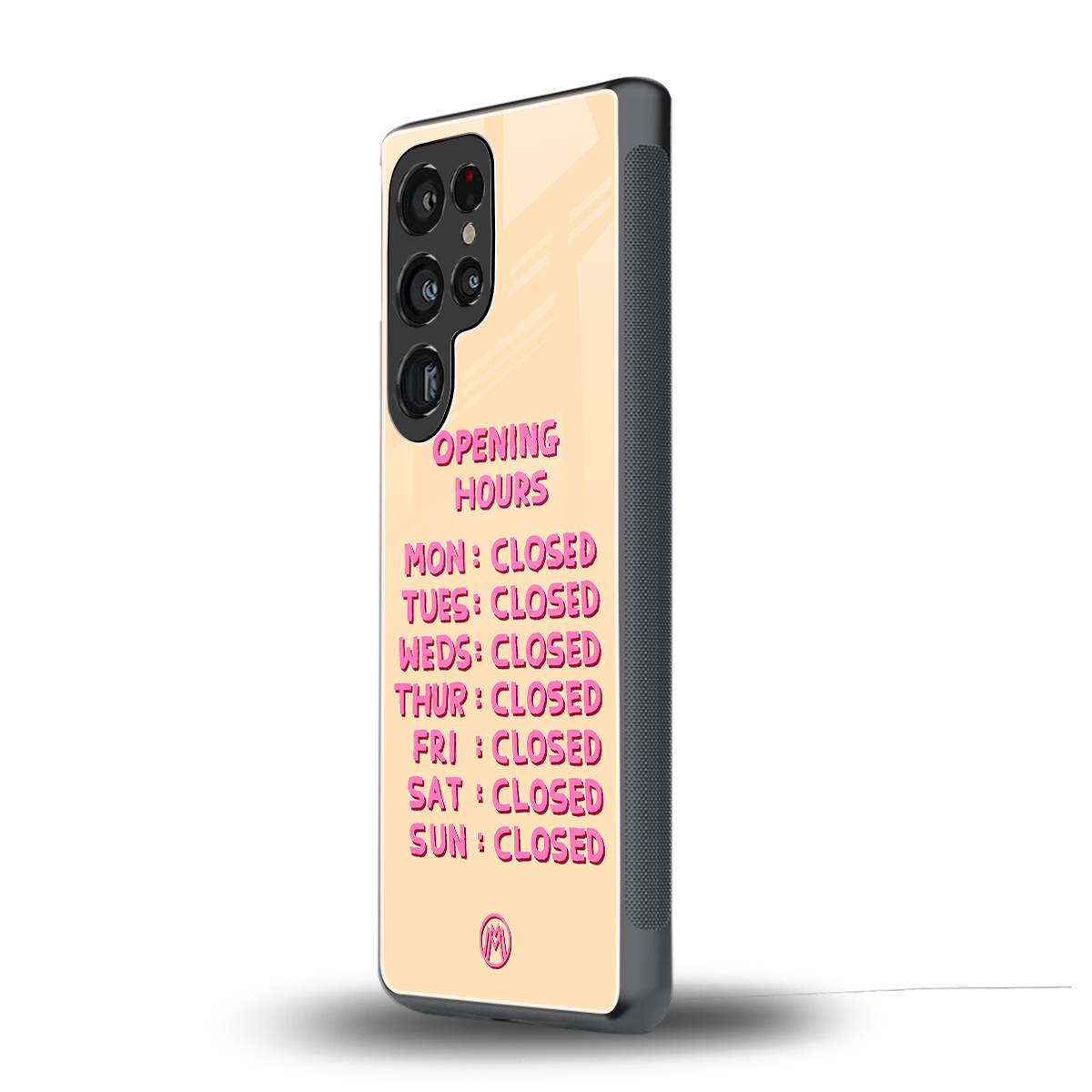 opening hours back phone cover | glass case for samsung galaxy s25 ultra