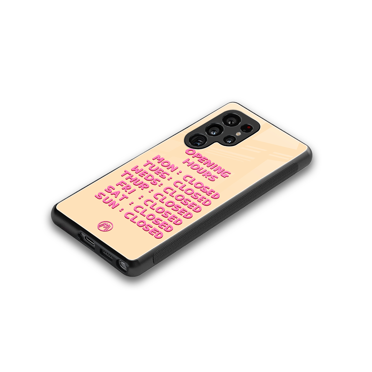 opening hours back phone cover | glass case for samsung galaxy s25 ultra