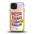 optimism back phone cover | glass case for iphone 13 mini