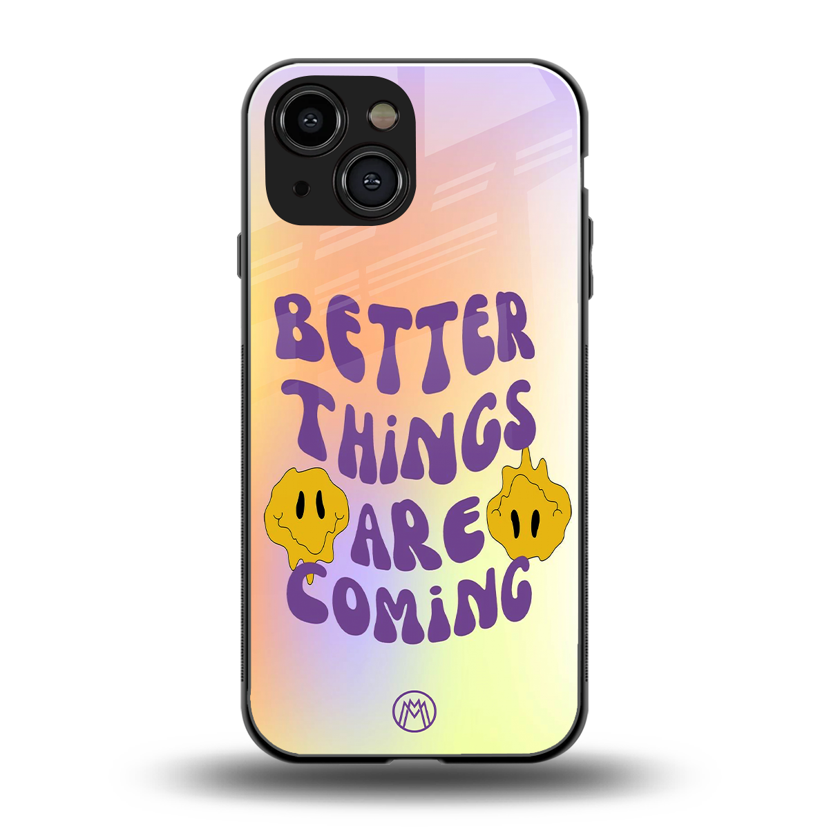 optimism back phone cover | glass case for iphone 13 mini