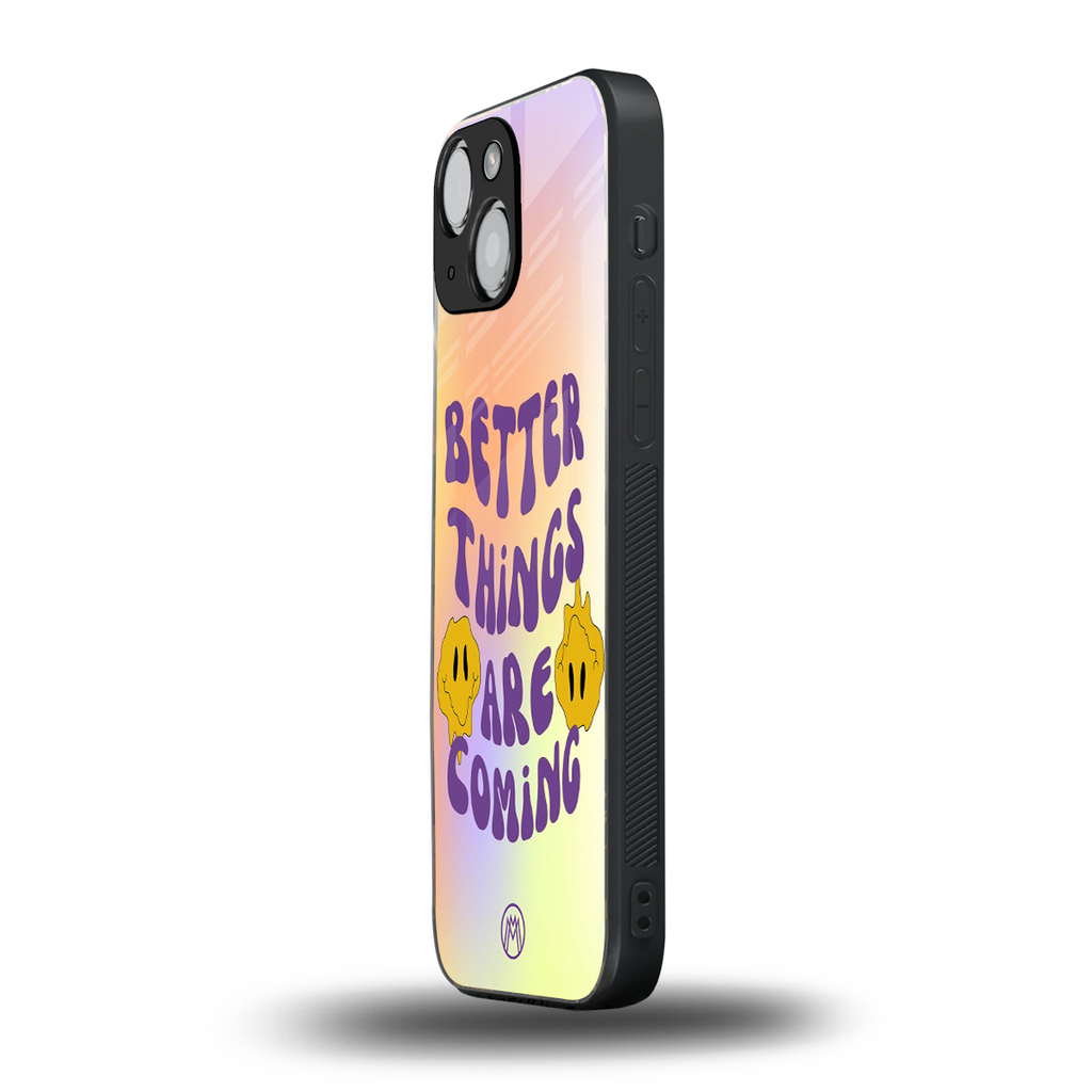 optimism back phone cover | glass case for iphone 13 mini