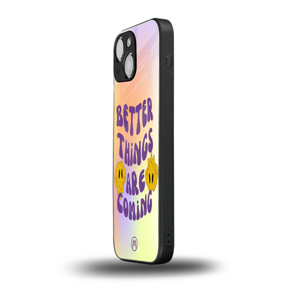 optimism back phone cover | glass case for iphone 13 mini