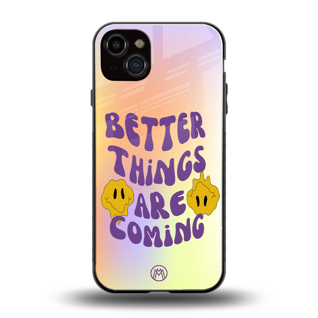 optimism back phone cover | glass case for iphone 14 plus