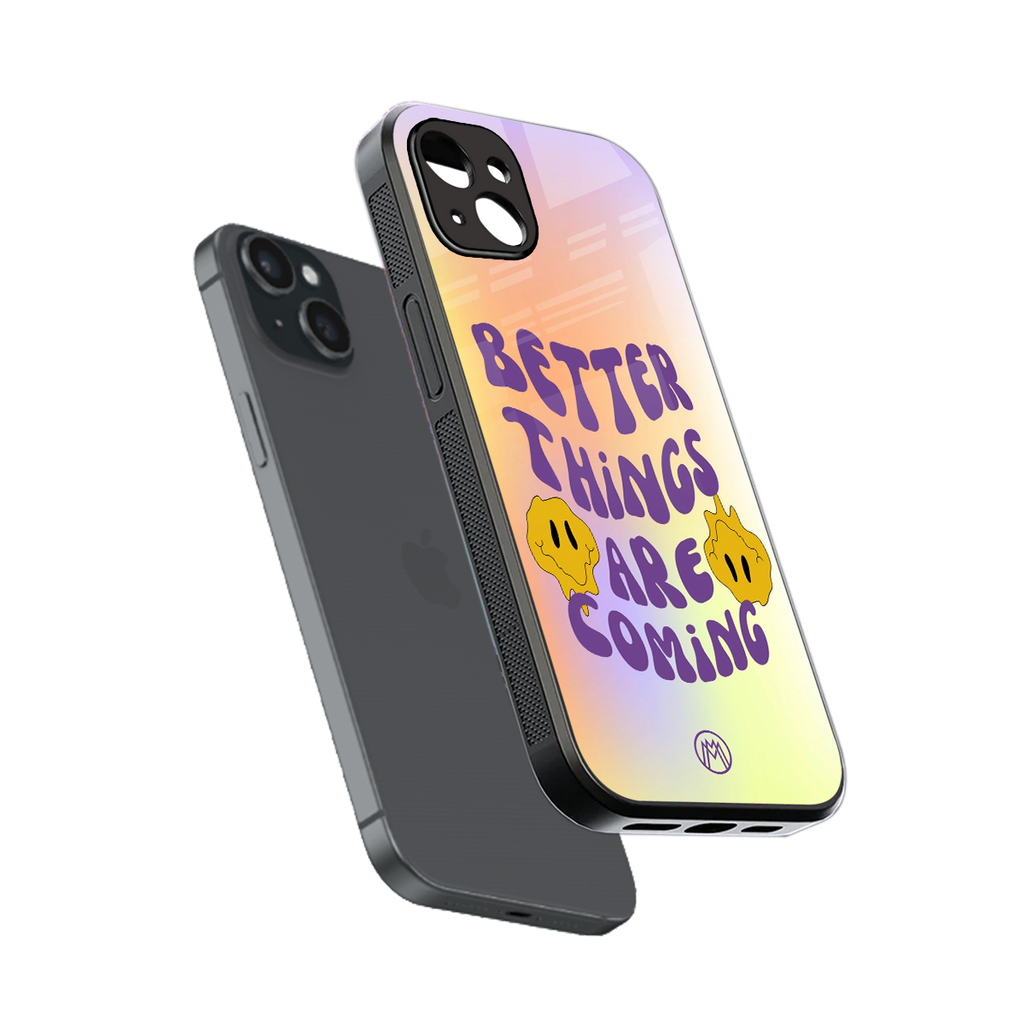 optimism back phone cover | glass case for iphone 15 plus