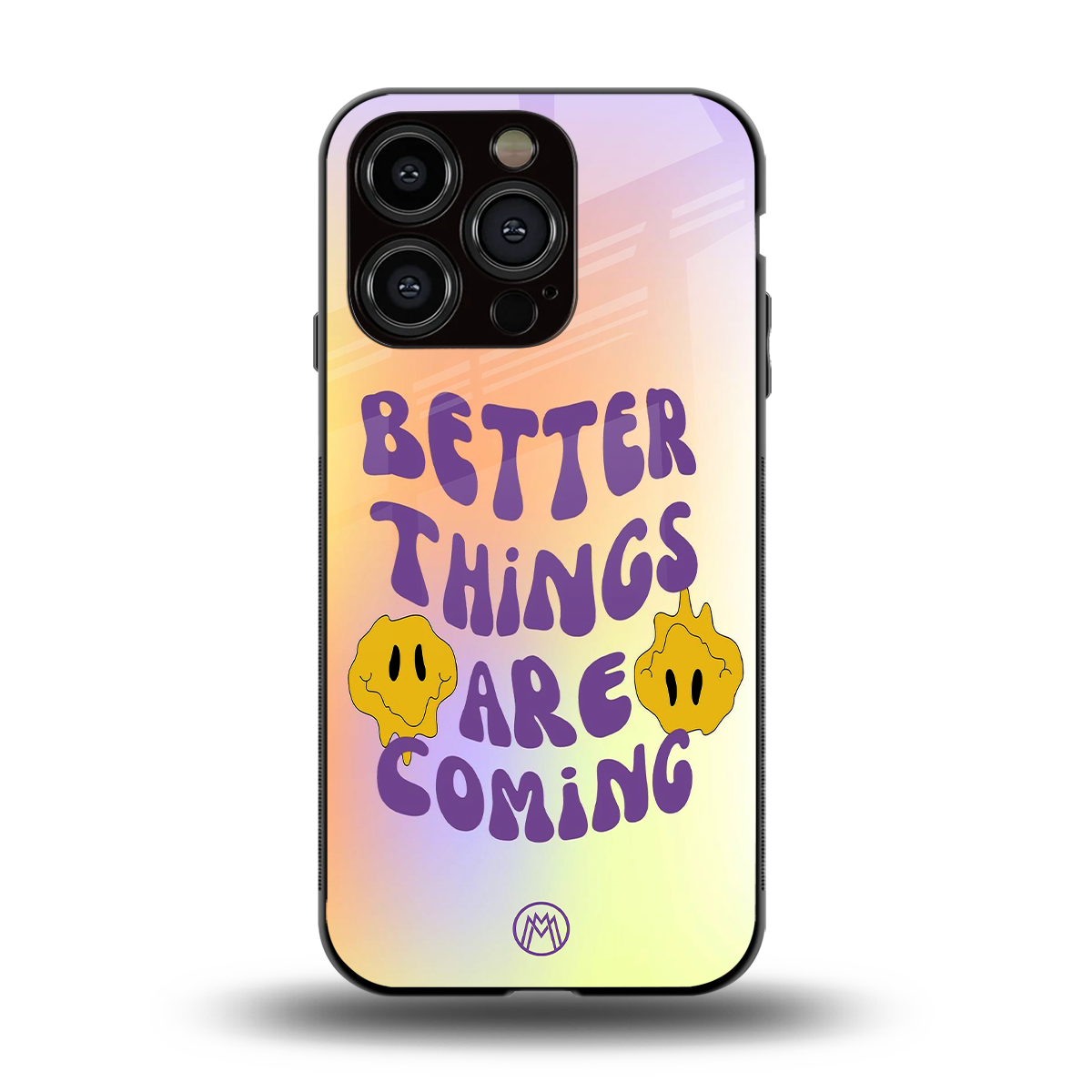 optimism back phone cover | glass case for iphone 15 pro