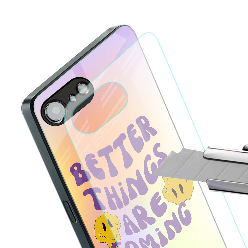 optimism back phone cover | glass case for iphone 16e