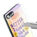 optimism back phone cover | glass case for iphone 16e