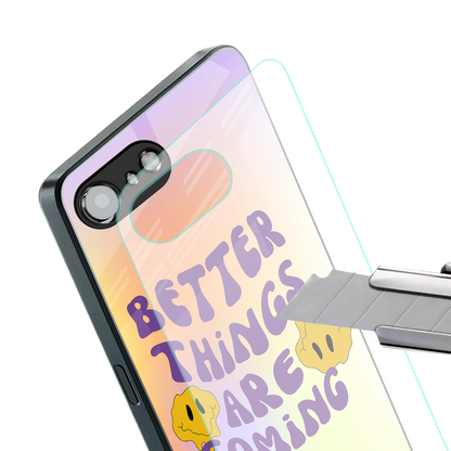 optimism back phone cover | glass case for iphone 16e