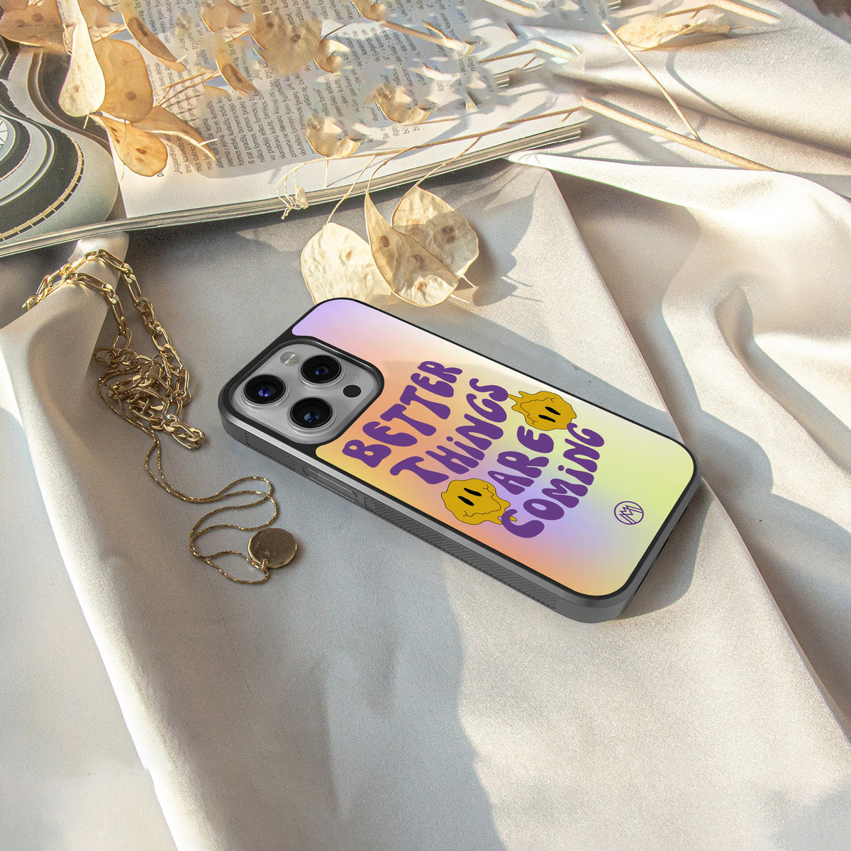 optimism back phone cover | glass case for iphone 16 pro