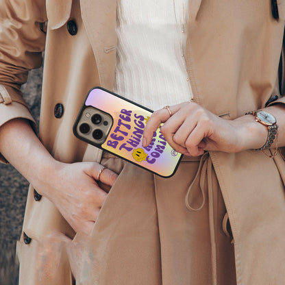 optimism back phone cover | glass case for iphone 15 pro