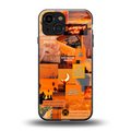 orange aesthetic back phone cover | glass case for iphone 13 mini