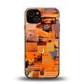 orange aesthetic back phone cover | glass case for iphone 13