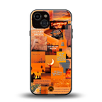 orange aesthetic back phone cover | glass case for iphone 13