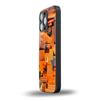 orange aesthetic back phone cover | glass case for iphone 16 pro max