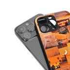 orange aesthetic back phone cover | glass case for iphone 13 mini