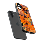 orange aesthetic back phone cover | glass case for iphone 16