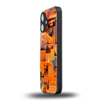 orange aesthetic back phone cover | glass case for iphone 16