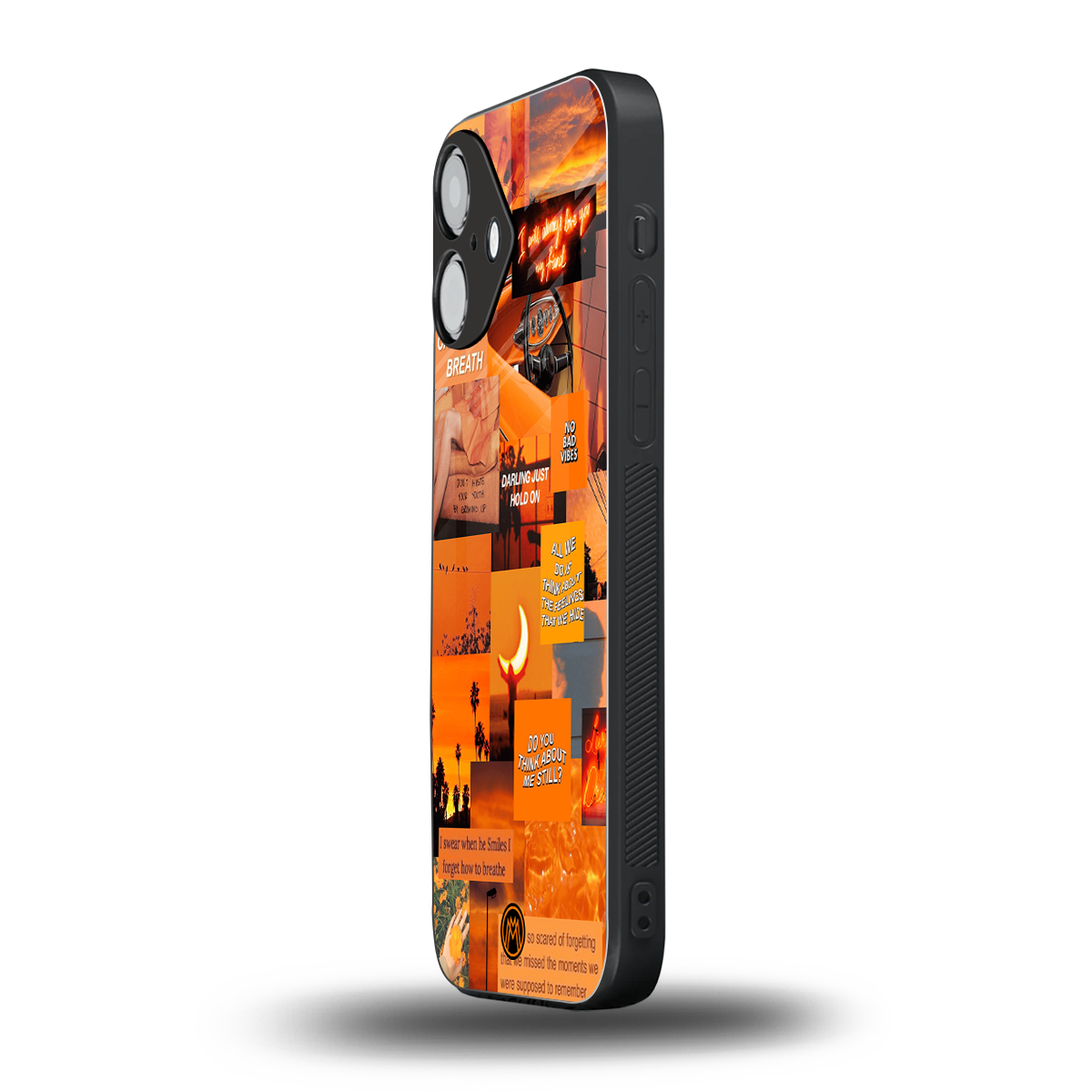 orange aesthetic back phone cover | glass case for iphone 16