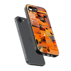 orange aesthetic back phone cover | glass case for iphone 16e