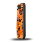 orange aesthetic back phone cover | glass case for iphone 16e