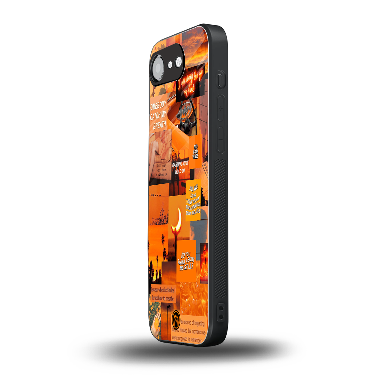 orange aesthetic back phone cover | glass case for iphone 16e
