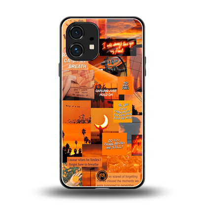 orange aesthetic back phone cover | glass case for nothing phone 1