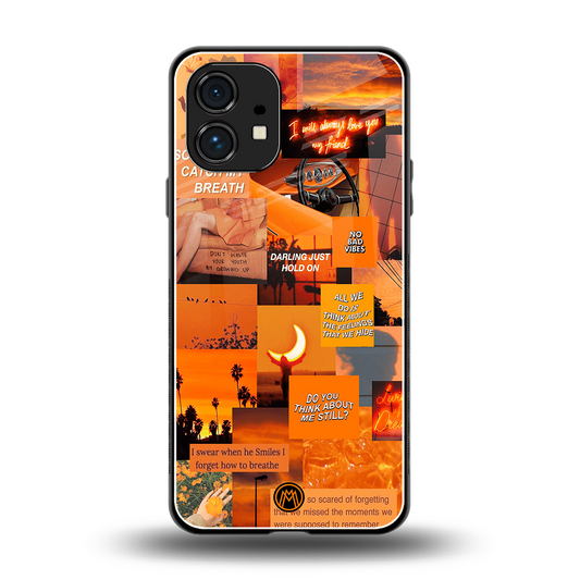 orange aesthetic back phone cover | glass case for nothing phone 1