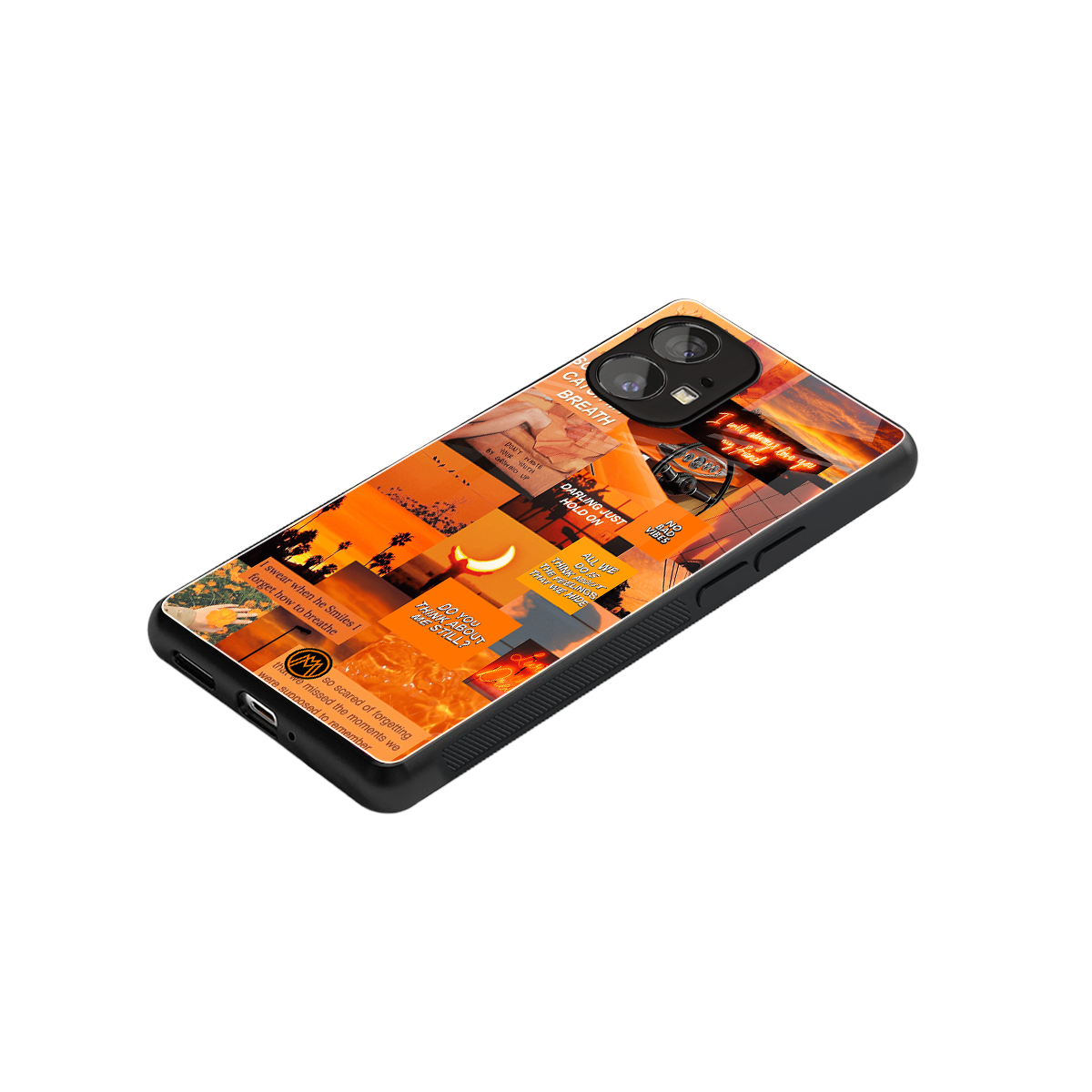 orange aesthetic back phone cover | glass case for nothing phone 1