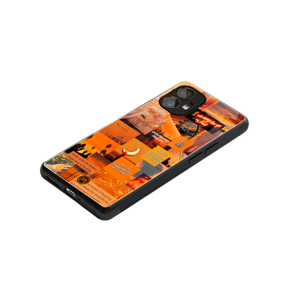 orange aesthetic back phone cover | glass case for nothing phone 1
