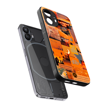 orange aesthetic back phone cover | glass case for nothing phone 2
