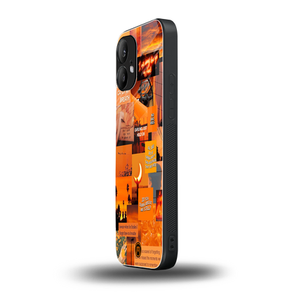 orange aesthetic back phone cover | glass case for nothing phone 2