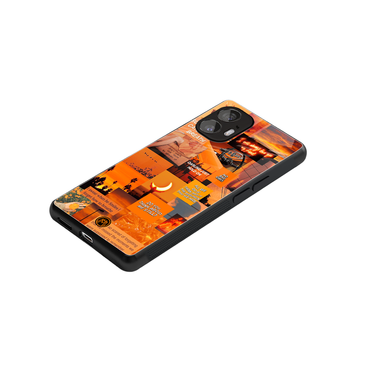 orange aesthetic back phone cover | glass case for nothing phone 2