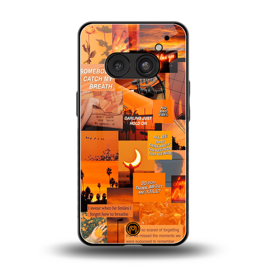 orange aesthetic back phone cover | glass case for nothing phone 2a