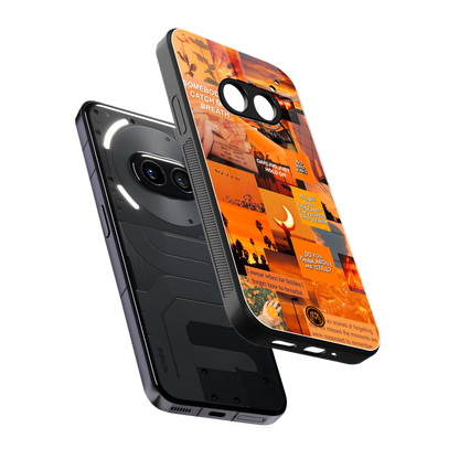 orange aesthetic back phone cover | glass case for nothing phone 2a