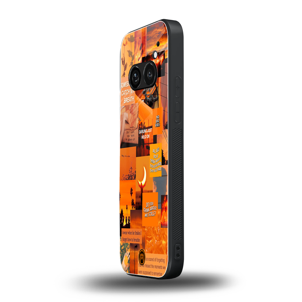 orange aesthetic back phone cover | glass case for nothing phone 2a