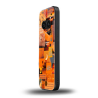 orange aesthetic back phone cover | glass case for nothing phone 2a
